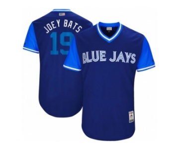 Men's 2017 Little League World Series Blue Jays #19 Jose Bautista Joey Bats Royal Jersey