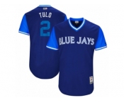 Men's 2017 Little League World Series Blue Jays #2 Troy Tulowitzki Tulo Royal Jersey