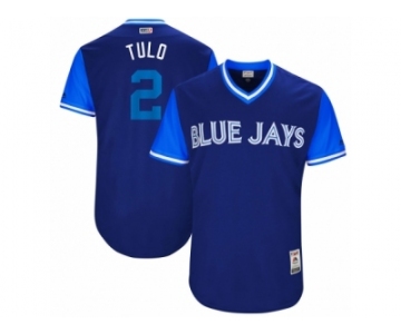 Men's 2017 Little League World Series Blue Jays #2 Troy Tulowitzki Tulo Royal Jersey