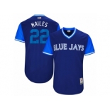 Men's 2017 Little League World Series Blue Jays #22 Luke Maile Mailes Royal Jersey