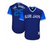 Men's 2017 Little League World Series Blue Jays #29 Devon Travis The Babby Royal Jersey