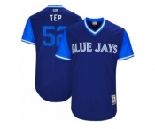 Men's 2017 Little League World Series Blue Jays #52 Ryan Tepera Tep Royal Jersey