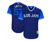 Men's 2017 Little League World Series Blue Jays #53 Chris Smith Smitty Royal Jersey