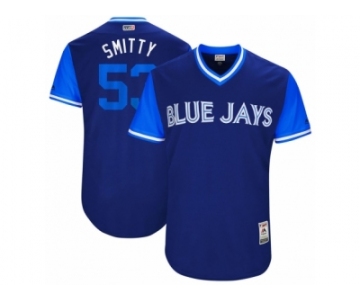 Men's 2017 Little League World Series Blue Jays #53 Chris Smith Smitty Royal Jersey