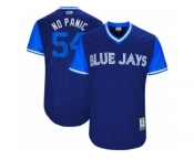 Men's 2017 Little League World Series Blue Jays #54 Roberto Osuna No Panic Royal Jersey