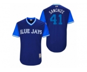 Men's 2017 Little League World Series Blue Jays Aaron Sanchez #41 Sanchize Royal Jersey