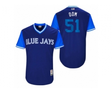 Men's 2017 Little League World Series Blue Jays Dominic Leone #51 Dom Royal Jersey