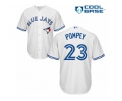 Men's Majestic Toronto Blue Jays #23 Dalton Pompey Authentic White Home MLB Jersey