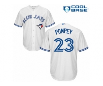 Men's Majestic Toronto Blue Jays #23 Dalton Pompey Authentic White Home MLB Jersey