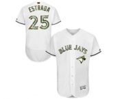 Men's Majestic Toronto Blue Jays #25 Marco Estrada Authentic White 2016 Memorial Day Fashion Flex Base MLB Jersey