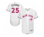 Men's Majestic Toronto Blue Jays #25 Marco Estrada Authentic White 2016 Mother's Day Fashion Flex Base MLB Jersey