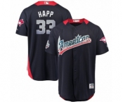 Men's Majestic Toronto Blue Jays #33 J.A. Happ Game Navy Blue American League 2018 MLB All-Star MLB Jersey