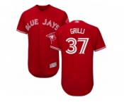 Men's Majestic Toronto Blue Jays #37 Jason Grilli Red Flexbase Authentic Collection Canada Day MLB Jersey