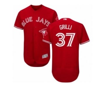 Men's Majestic Toronto Blue Jays #37 Jason Grilli Red Flexbase Authentic Collection Canada Day MLB Jersey