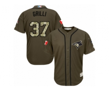 Men's Majestic Toronto Blue Jays #37 Jason Grilli Replica Green Salute to Service MLB Jersey