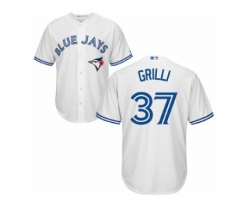 Men's Majestic Toronto Blue Jays #37 Jason Grilli Replica White Home MLB Jersey