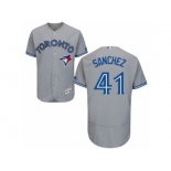 Men's Majestic Toronto Blue Jays #41 Aaron Sanchez Grey Flexbase Authentic Collection MLB Jersey