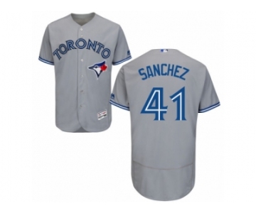 Men's Majestic Toronto Blue Jays #41 Aaron Sanchez Grey Flexbase Authentic Collection MLB Jersey