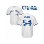 Men's Majestic Toronto Blue Jays #54 Roberto Osuna Authentic White Home MLB Jersey