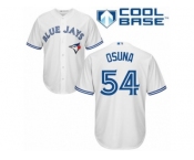 Men's Majestic Toronto Blue Jays #54 Roberto Osuna Authentic White Home MLB Jersey