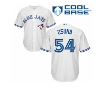 Men's Majestic Toronto Blue Jays #54 Roberto Osuna Authentic White Home MLB Jersey