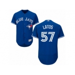 Men's Majestic Toronto Blue Jays #57 Mat Latos Royal Blue Flexbase Authentic Collection MLB Jersey