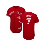 Men's Majestic Toronto Blue Jays #7 B.J. Upton Red Flexbase Authentic Collection Canada Day MLB Jersey