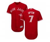 Men's Majestic Toronto Blue Jays #7 B.J. Upton Red Flexbase Authentic Collection Canada Day MLB Jersey