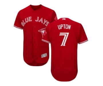 Men's Majestic Toronto Blue Jays #7 B.J. Upton Red Flexbase Authentic Collection Canada Day MLB Jersey