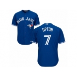 Men's Majestic Toronto Blue Jays #7 B.J. Upton Replica Blue Alternate MLB Jersey