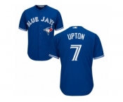 Men's Majestic Toronto Blue Jays #7 B.J. Upton Replica Blue Alternate MLB Jersey