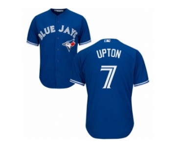 Men's Majestic Toronto Blue Jays #7 B.J. Upton Replica Blue Alternate MLB Jersey