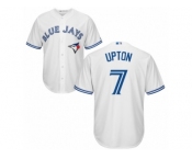 Men's Majestic Toronto Blue Jays #7 B.J. Upton Replica White Home MLB Jersey