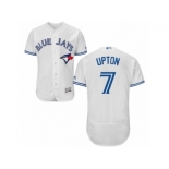 Men's Majestic Toronto Blue Jays #7 B.J. Upton White Flexbase Authentic Collection MLB Jersey