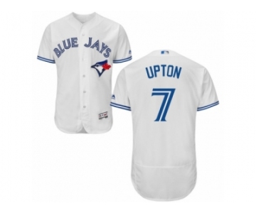 Men's Majestic Toronto Blue Jays #7 B.J. Upton White Flexbase Authentic Collection MLB Jersey