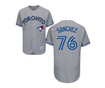 Men's Majestic Toronto Blue Jays #76 Tony Sanchez Grey Flexbase Authentic Collection MLB Jersey