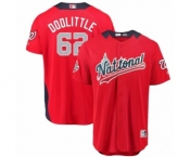 Men's Majestic Washington Nationals #62 Sean Doolittle Game Red National League 2018 MLB All-Star MLB Jersey