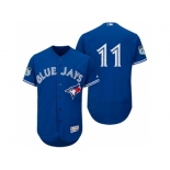 Men's Toronto Blue Jays #11 Kevin Pillar 2017 Spring Training Flex Base Authentic Collection Stitched Baseball Jersey