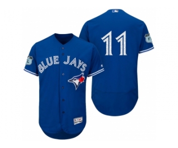 Men's Toronto Blue Jays #11 Kevin Pillar 2017 Spring Training Flex Base Authentic Collection Stitched Baseball Jersey