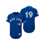 Men's Toronto Blue Jays #19 Jose Bautista 2017 Spring Training Flex Base Authentic Collection Stitched Baseball Jersey