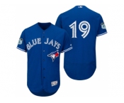 Men's Toronto Blue Jays #19 Jose Bautista 2017 Spring Training Flex Base Authentic Collection Stitched Baseball Jersey