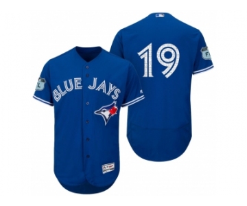 Men's Toronto Blue Jays #19 Jose Bautista 2017 Spring Training Flex Base Authentic Collection Stitched Baseball Jersey