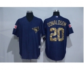 Men's Toronto Blue Jays #20 Josh Donaldson Blue Camo New Cool Base Jerseys