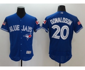 Men's Toronto Blue Jays #20 Josh Donaldson Majestic Blue Fashion Stars & Stripes Flex Base Player Jersey