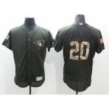 Men's Toronto Blue Jays #20 Josh Donaldson Majestic Green Salute to Service Flexbase Authentic Collection Jersey