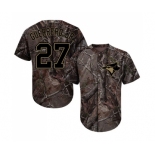 Men's Toronto Blue Jays #27 Vladimir Guerrero Jr. Authentic Camo Realtree Collection Flex Base Baseball Jersey