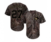 Men's Toronto Blue Jays #27 Vladimir Guerrero Jr. Authentic Camo Realtree Collection Flex Base Baseball Jersey