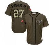 Men's Toronto Blue Jays #27 Vladimir Guerrero Jr. Authentic Green Salute to Service Baseball Jersey