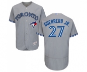 Men's Toronto Blue Jays #27 Vladimir Guerrero Jr. Grey Road Flex Base Authentic Collection Baseball Jersey