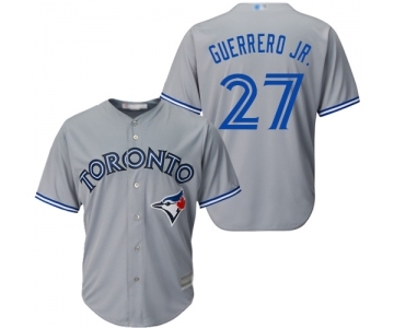 Men's Toronto Blue Jays #27 Vladimir Guerrero Jr. Replica Grey Road Baseball Jersey